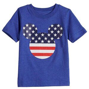 New! Disney Mickey Mouse American Flag T-Shirt Infant Boys 24M